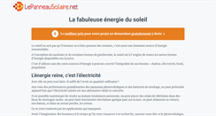 Desktop Screenshot of lepanneausolaire.net